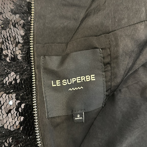 Revolve Le Superbe Nominee Tux Dress in Noir Cluster Shine Size 2 - Picture 14 of 15